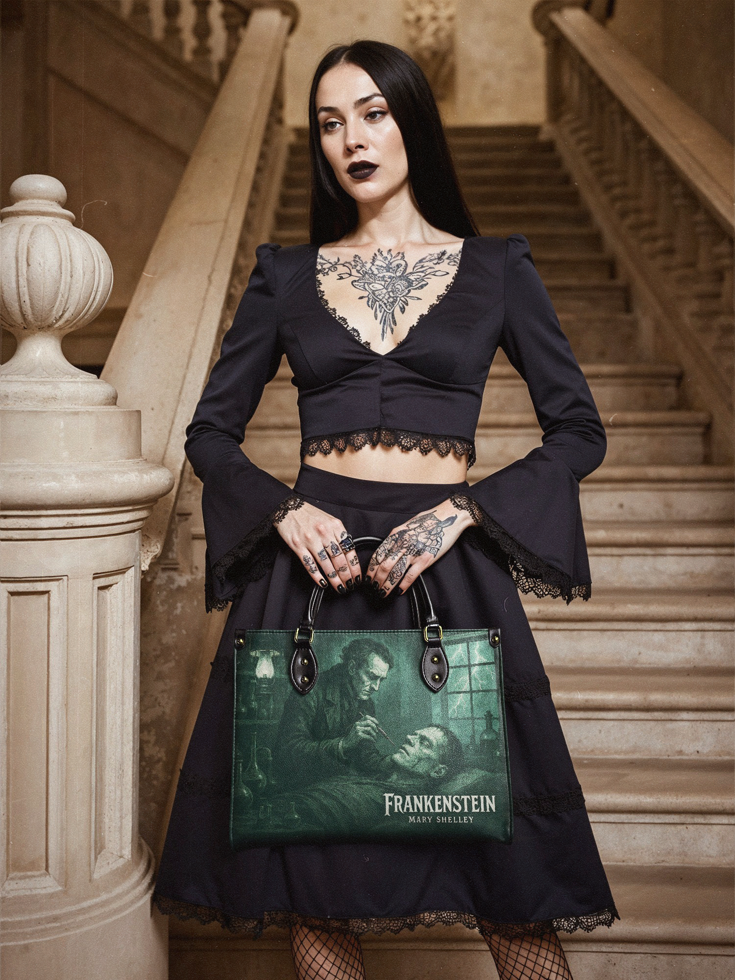 "Frankenstein" Mortuary Moss Leather Handbag Deal