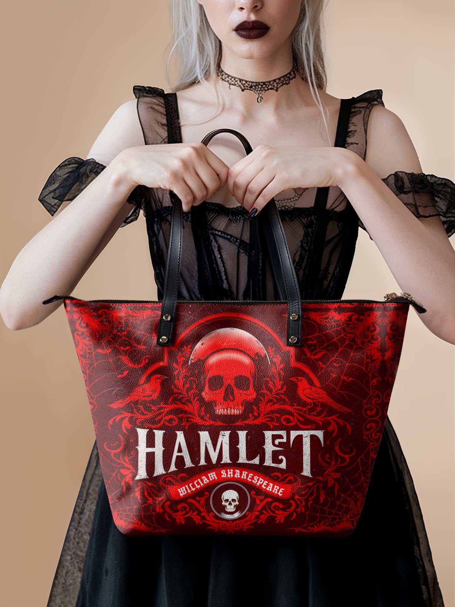 "Hamlet" The Red Room Leather Tote Bag Deal