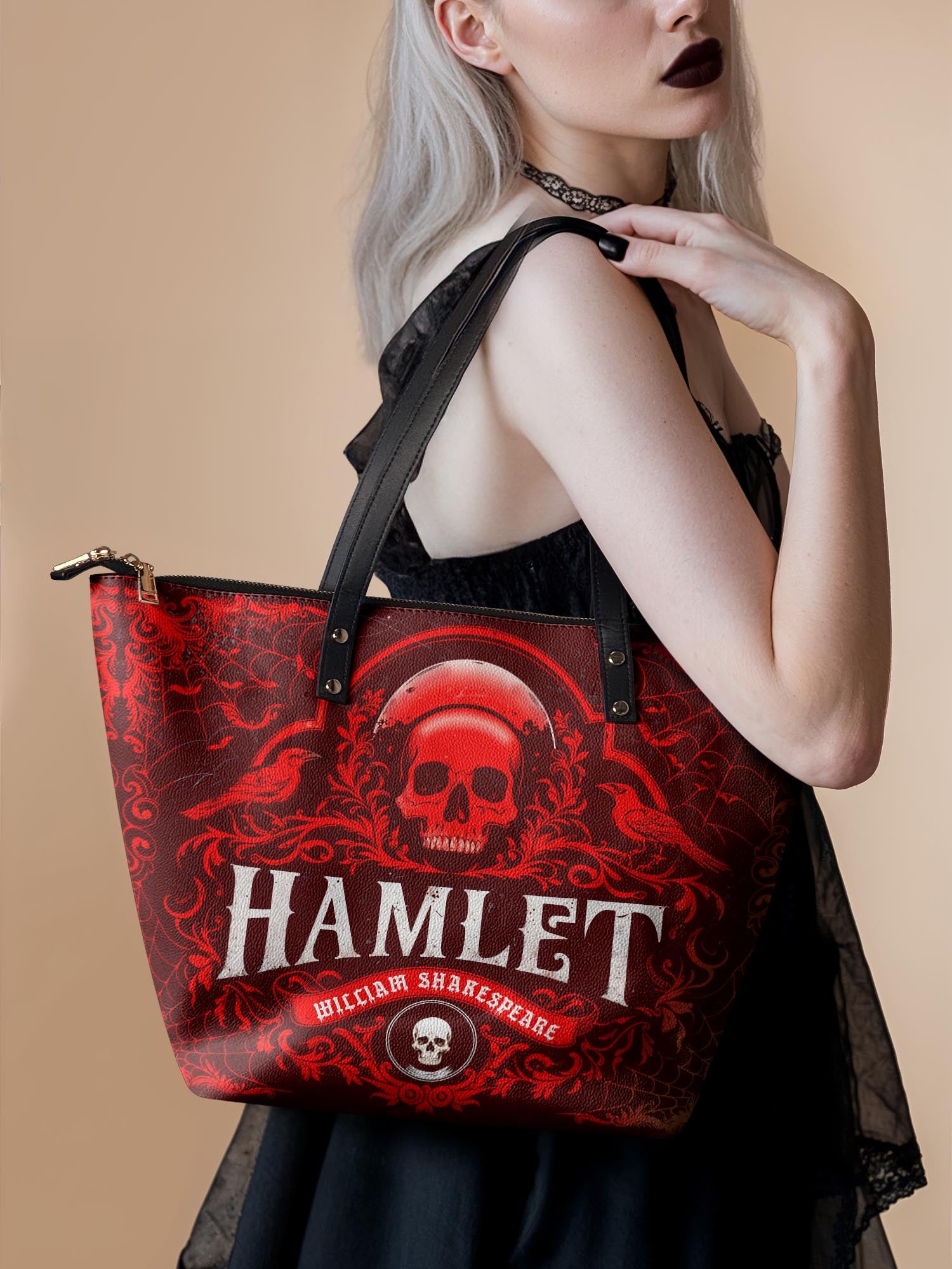 "Hamlet" The Red Room Leather Tote Bag Deal
