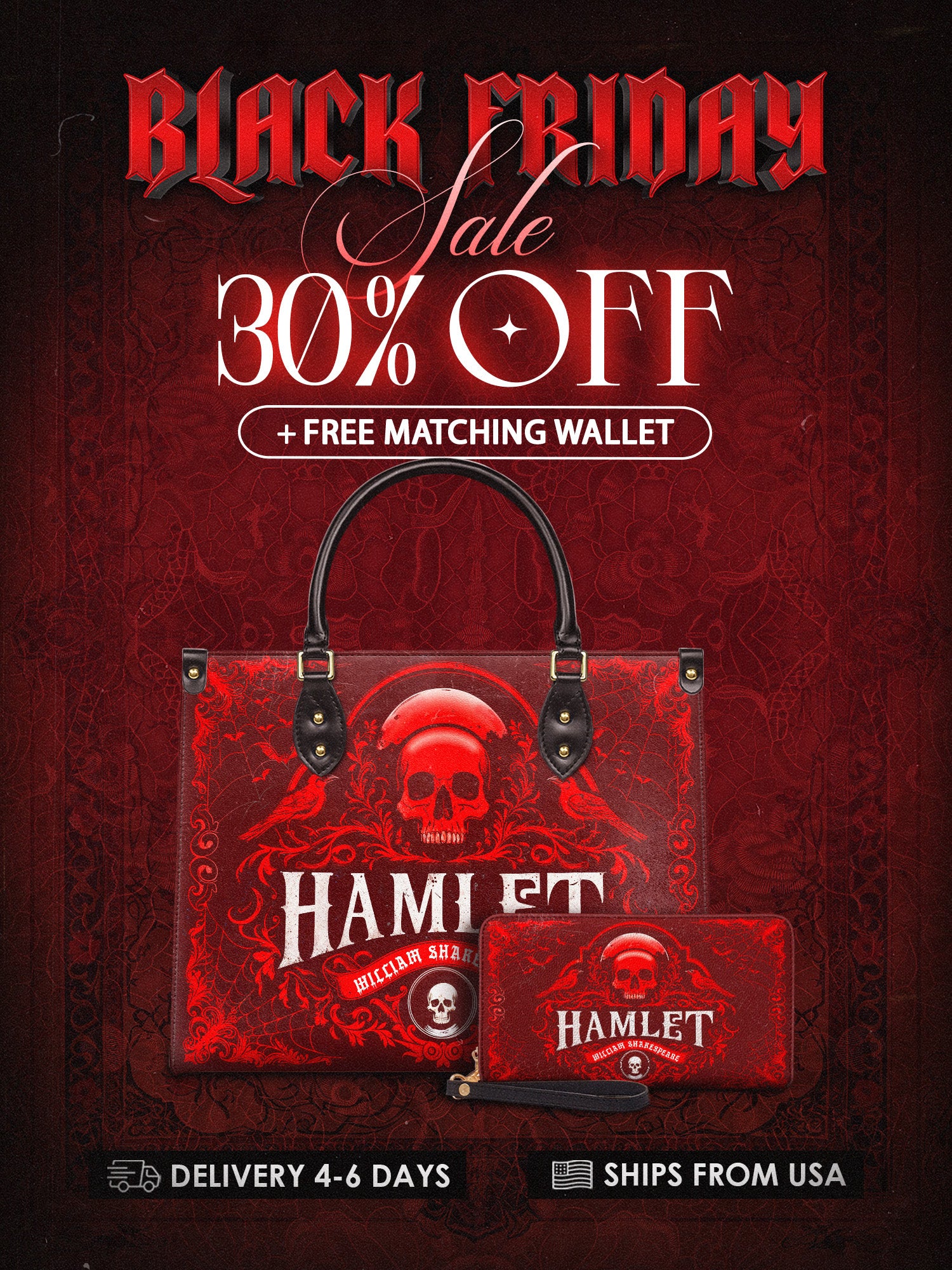 "Hamlet" The Red Room Leather Handbag Deal