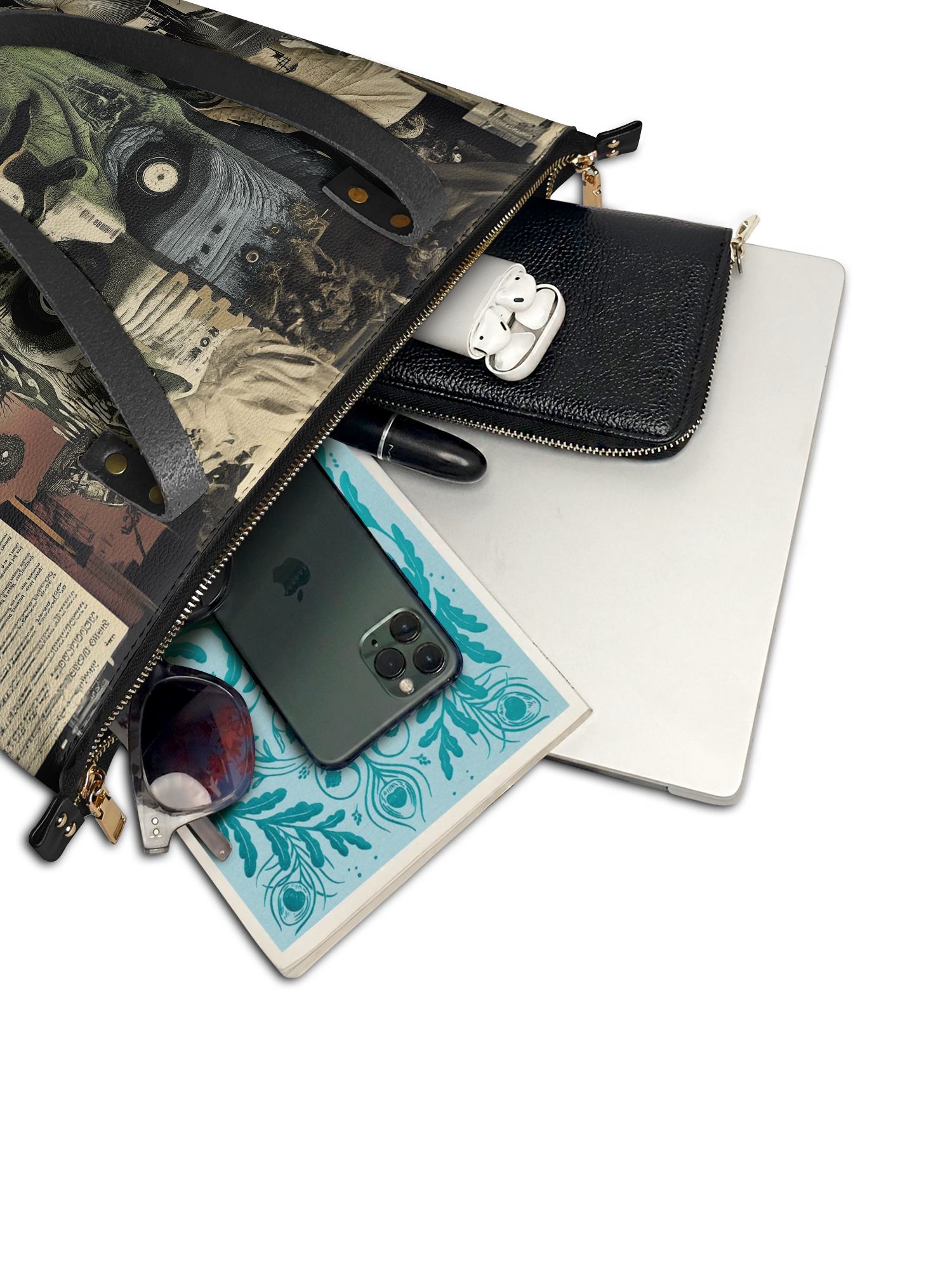 "Frankenstein" Old Parchment Leather Tote Bag Deal