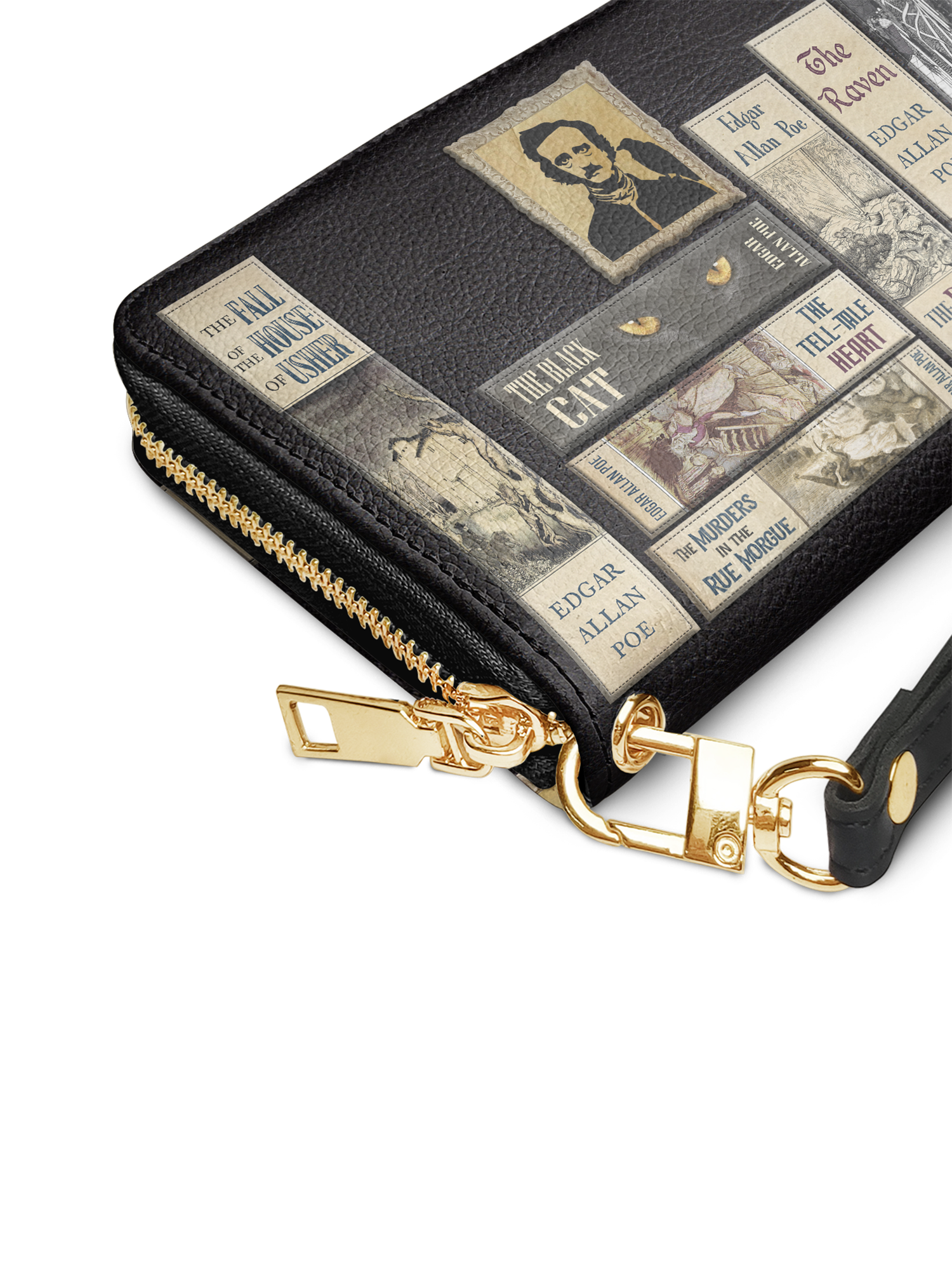 "Poe's Library" Ashen Black Wallet Deal