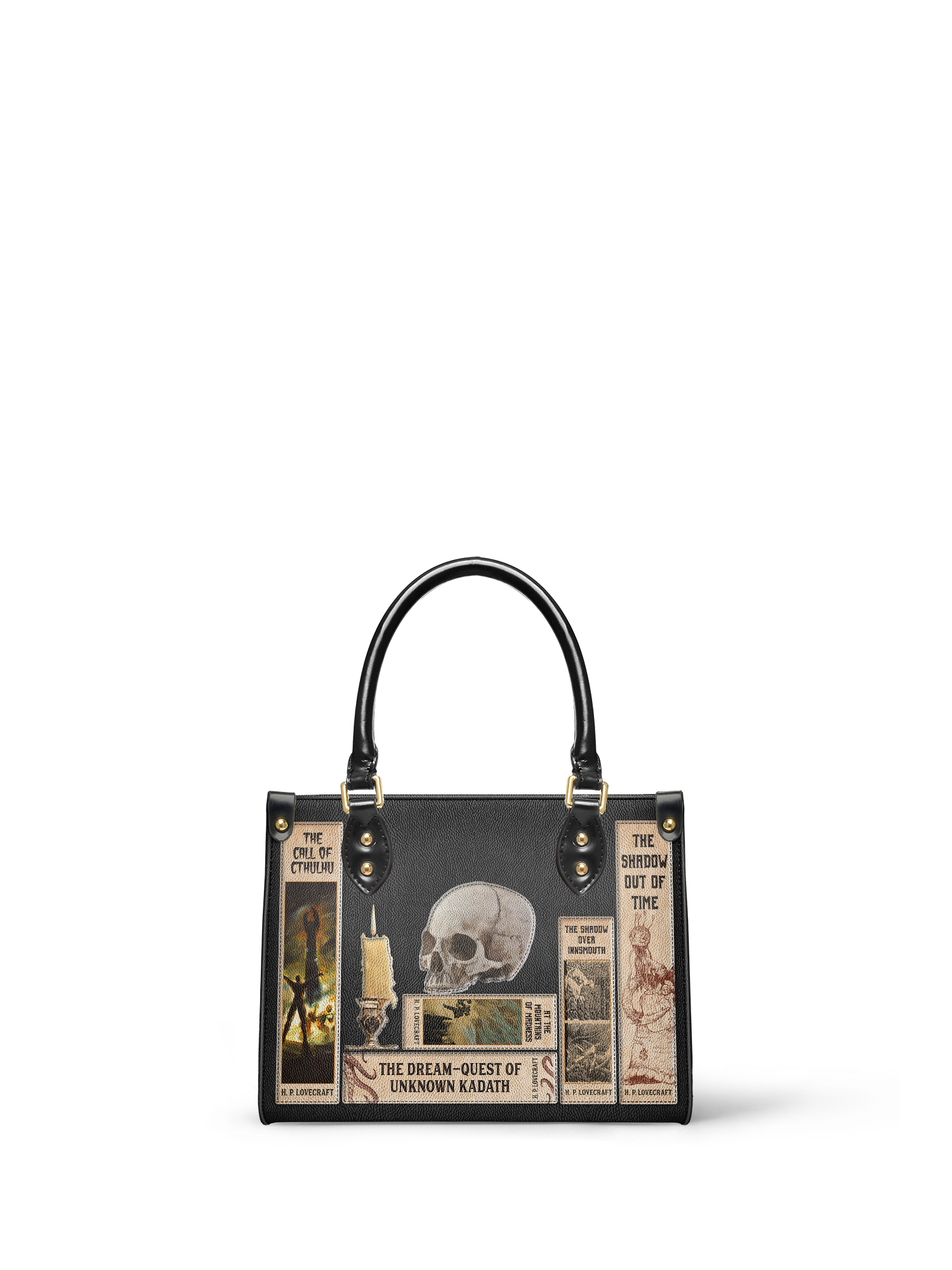 Lovecraftian Black Small Leather Handbag Deal