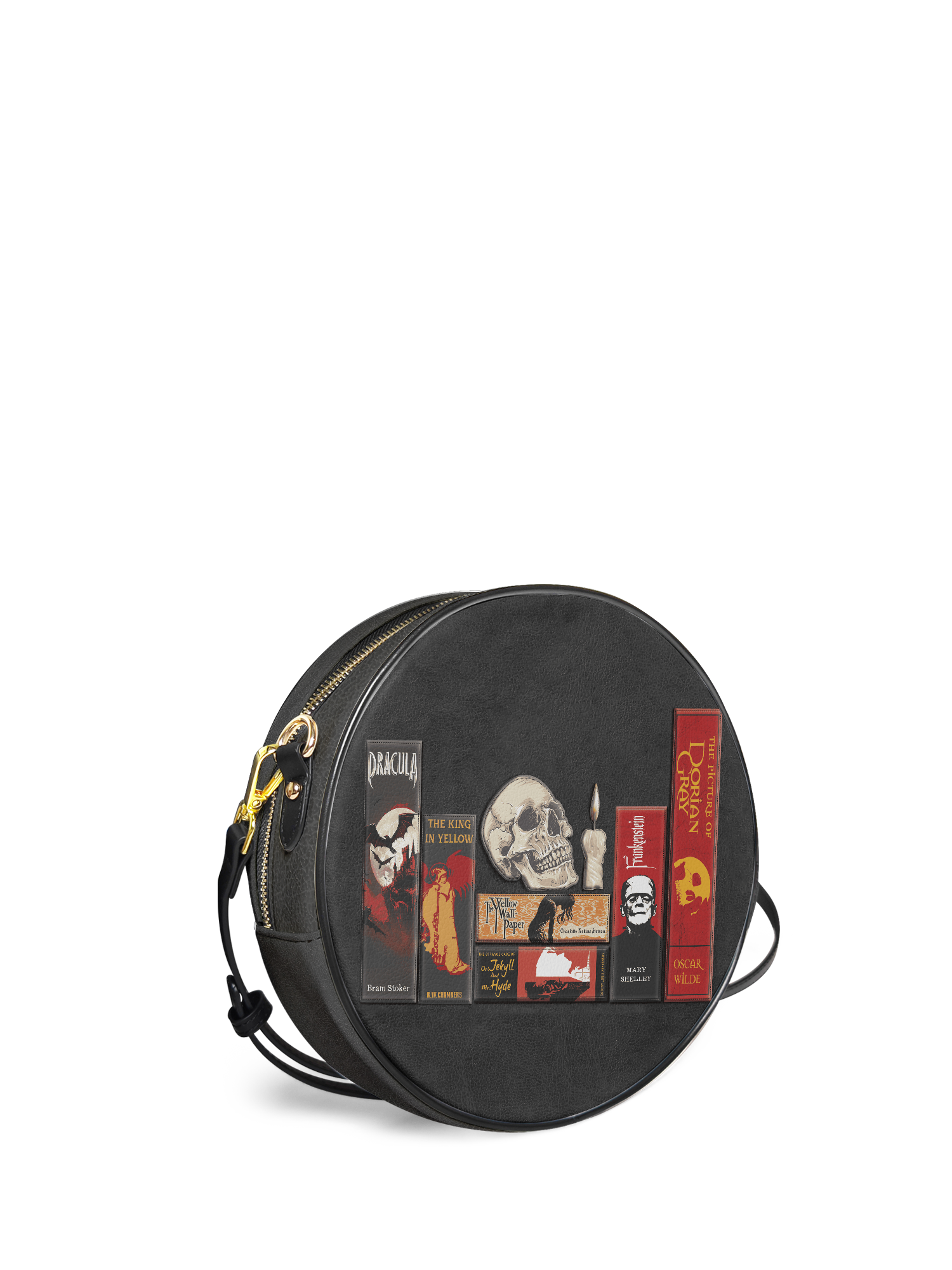 "The Codex of Gothic Tales" Deadlight Black Circle Crossbody Bag Deal