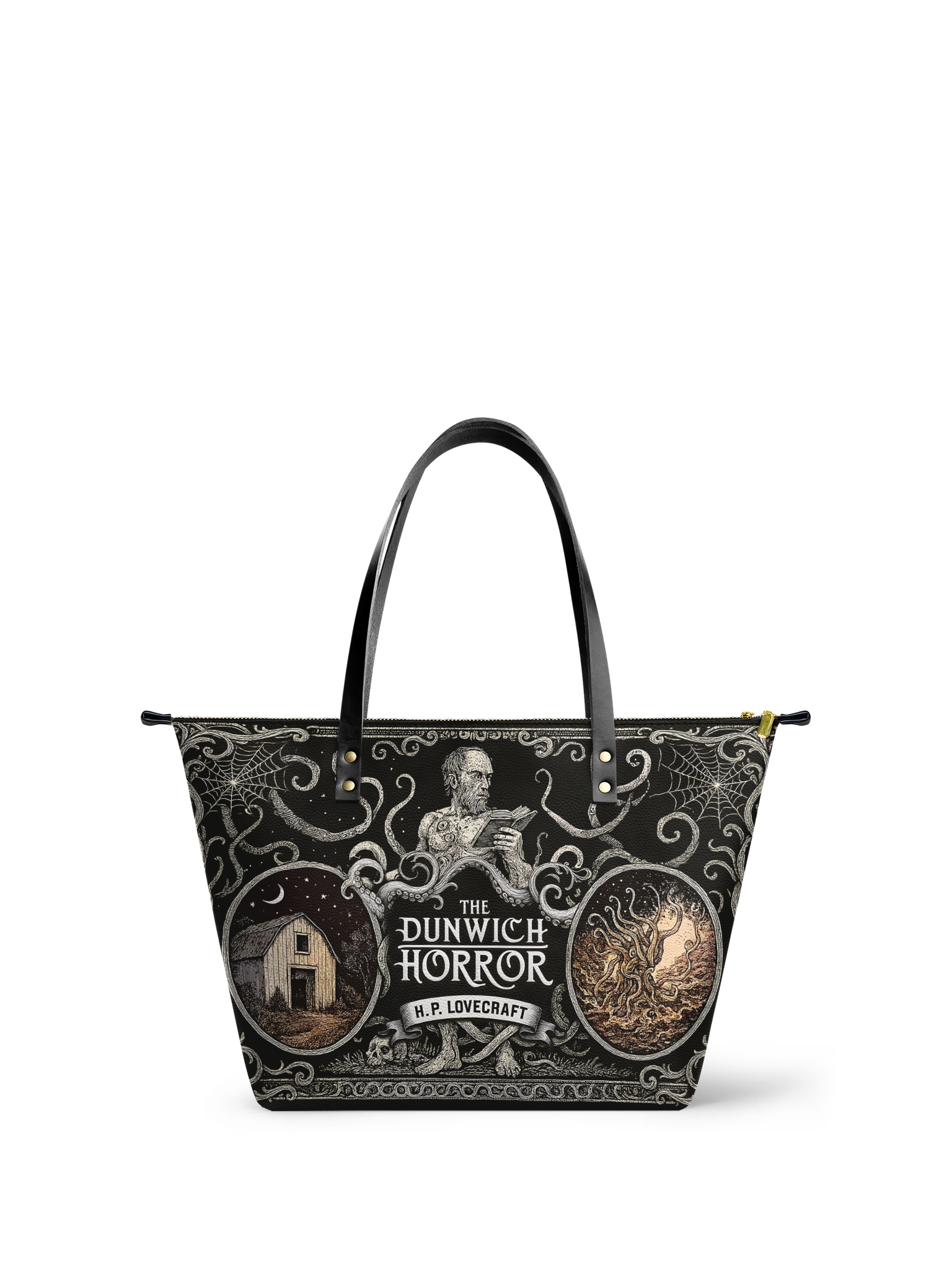 "The Dunwich Horror" Leather Tote Bag