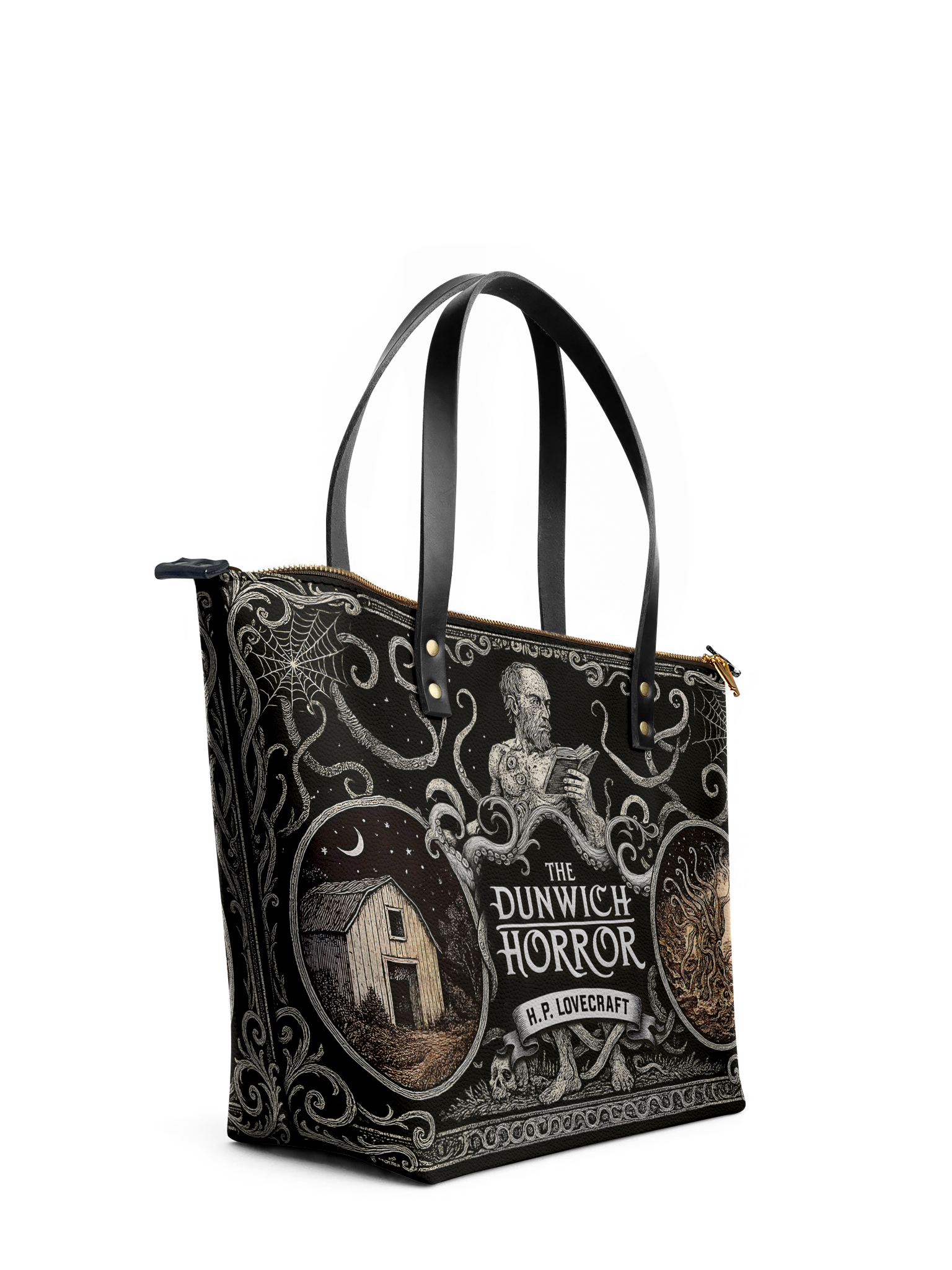 "The Dunwich Horror" Leather Tote Bag Today's Deal