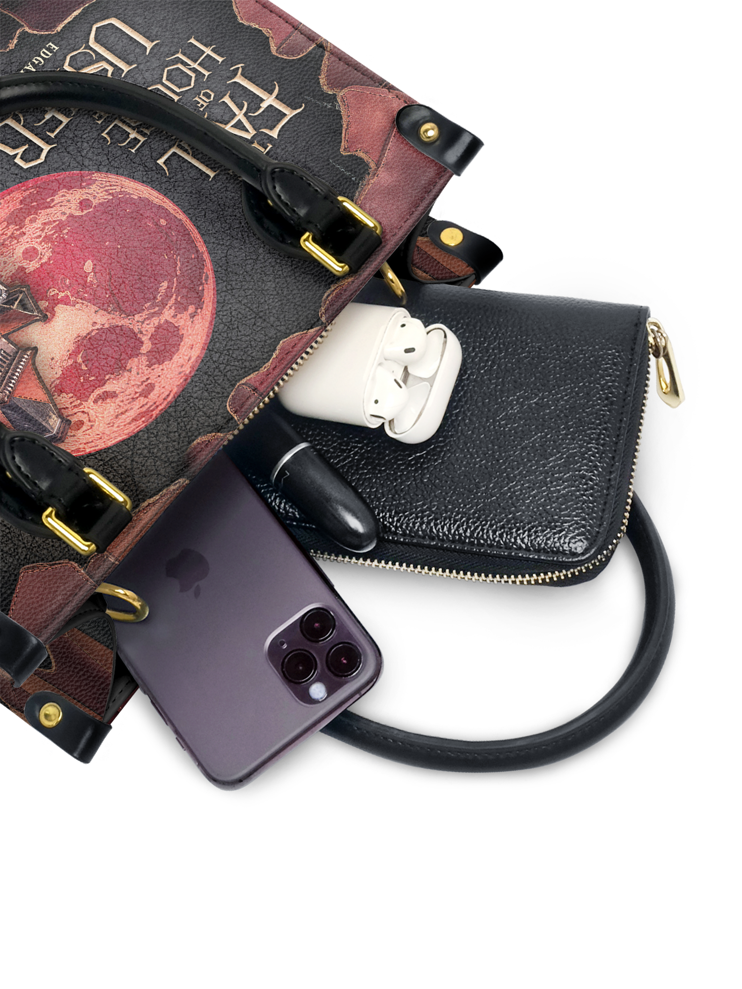 "The Fall Of The House Of Usher" Small Leather Handbag
