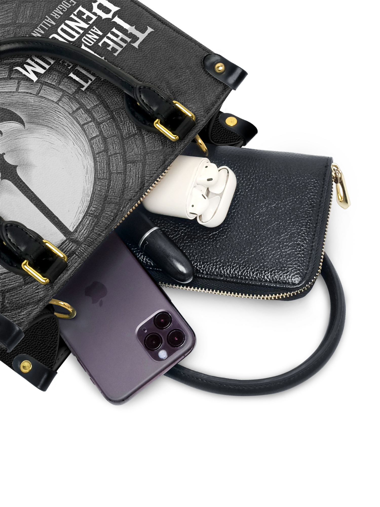 "The Pit And The Pendulum" Small Leather Handbag Today's Deal