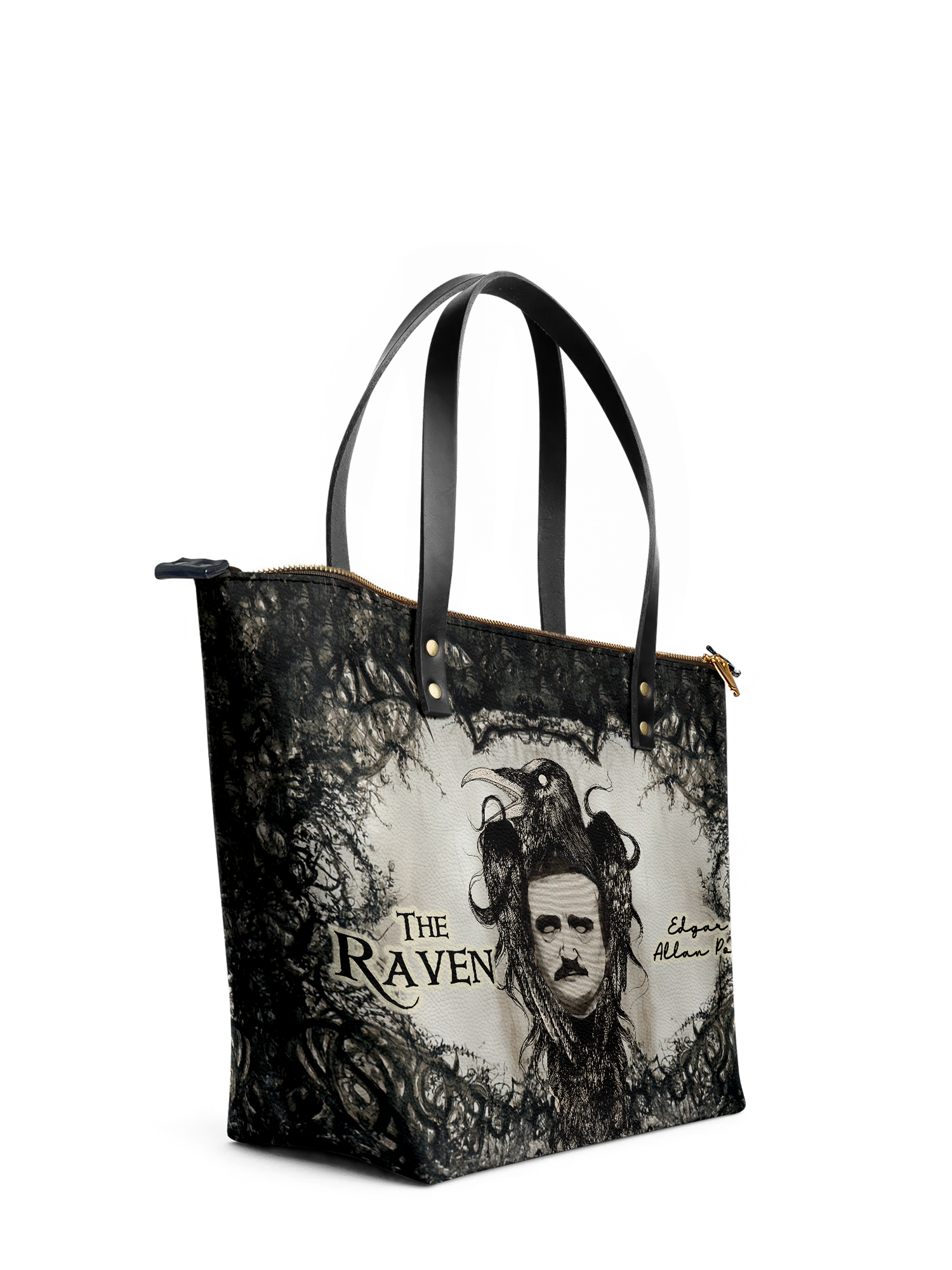 "The Raven" Leather Tote Bag