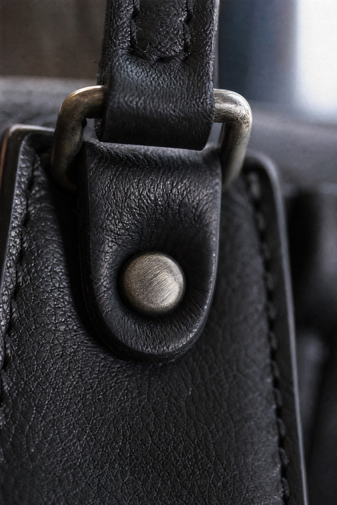 Macro photograph of brass hardware