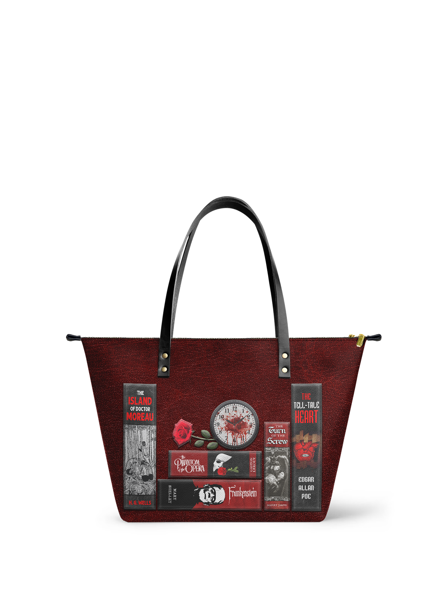"The Crimson Codex" Leather Tote Bag
