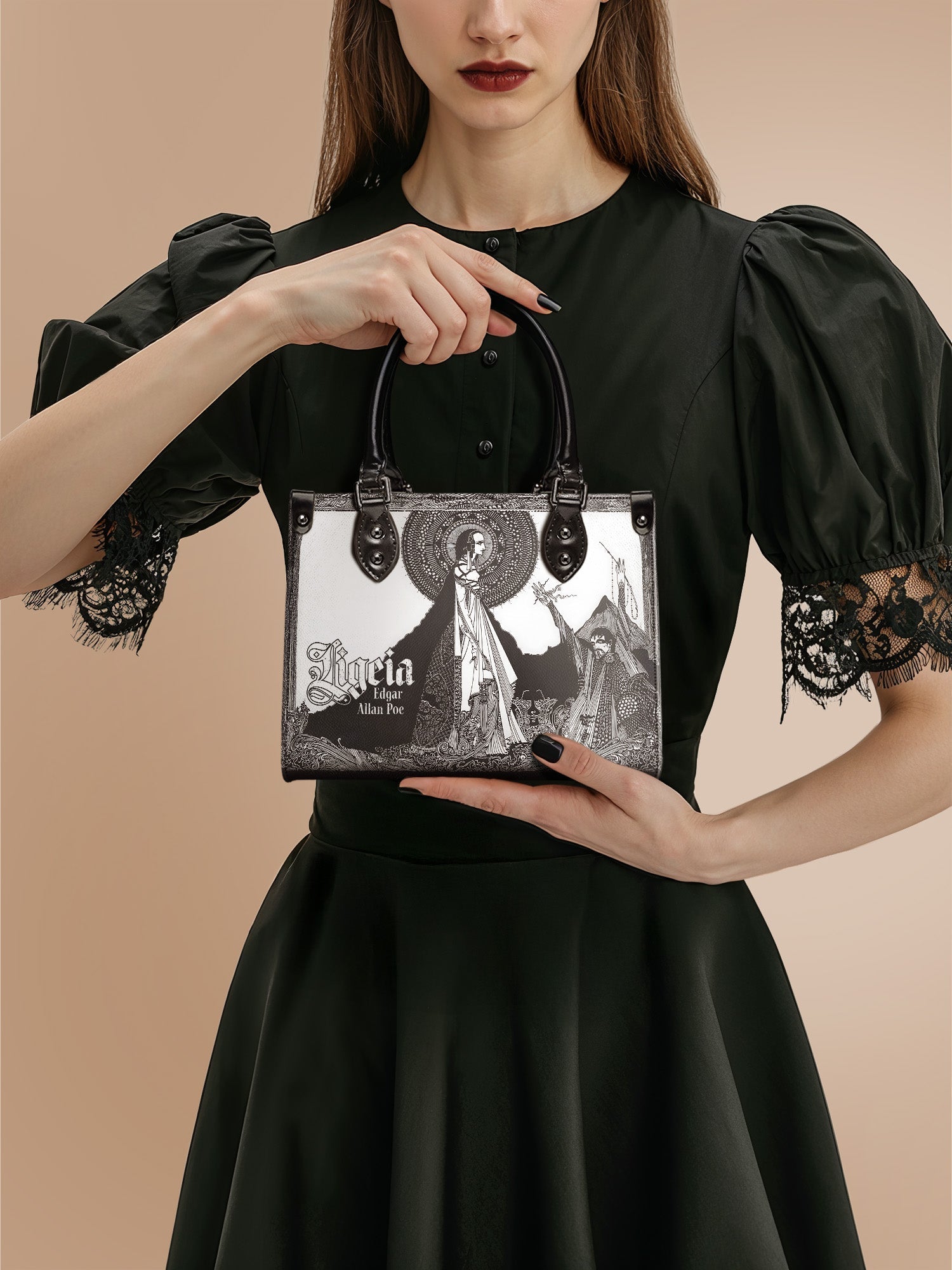 "Ligeia" Small Leather Handbag Today's Deal