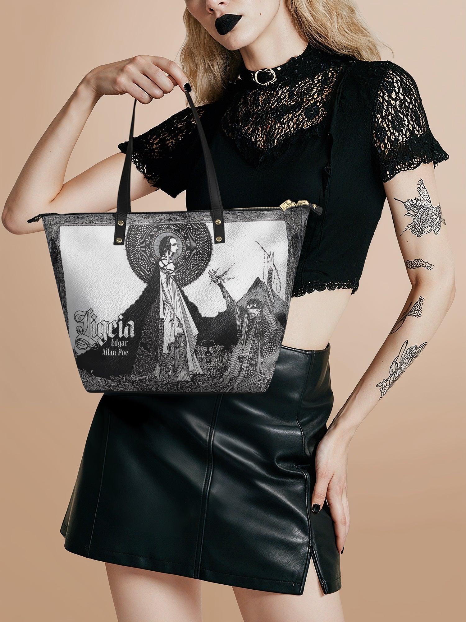 "Ligeia" Leather Tote Bag Today's Deal