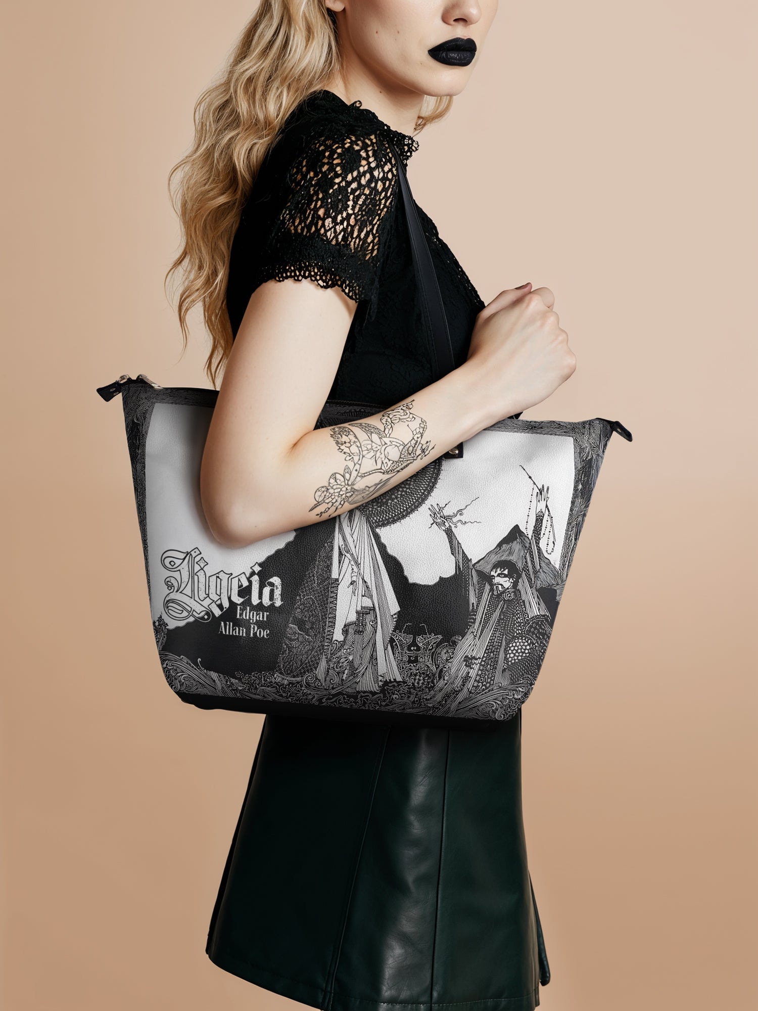 "Ligeia" Leather Tote Bag Today's Deal