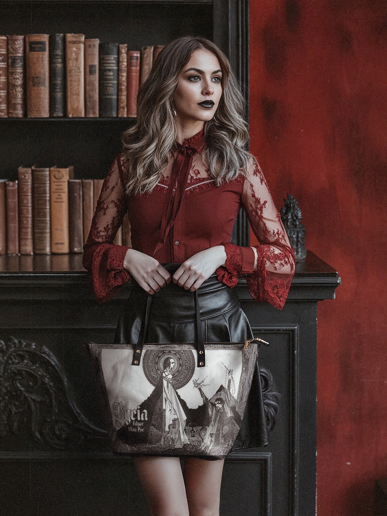 "Ligeia" Leather Tote Bag Today's Deal