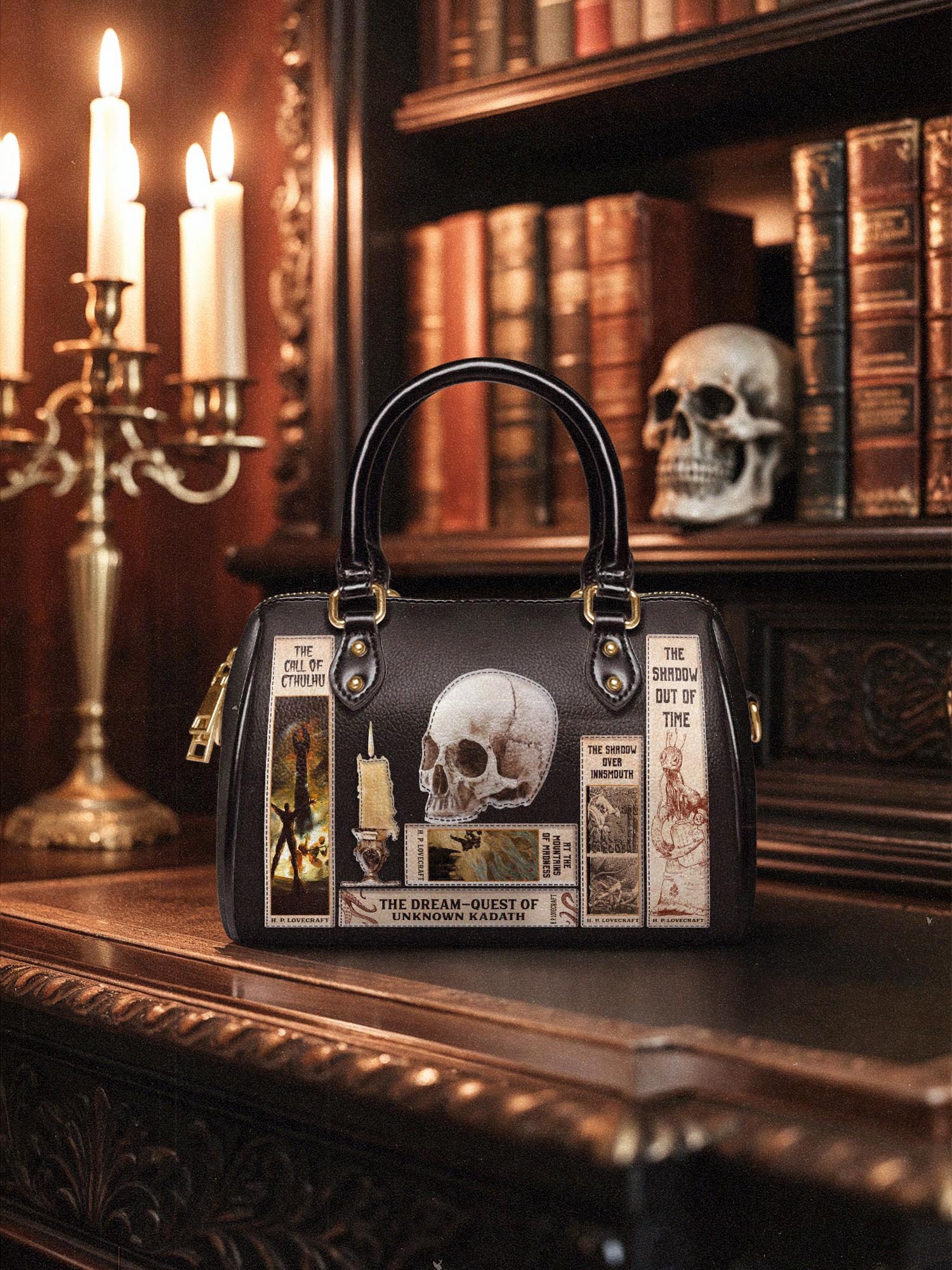 Lovecraftian Black Mini Satchel