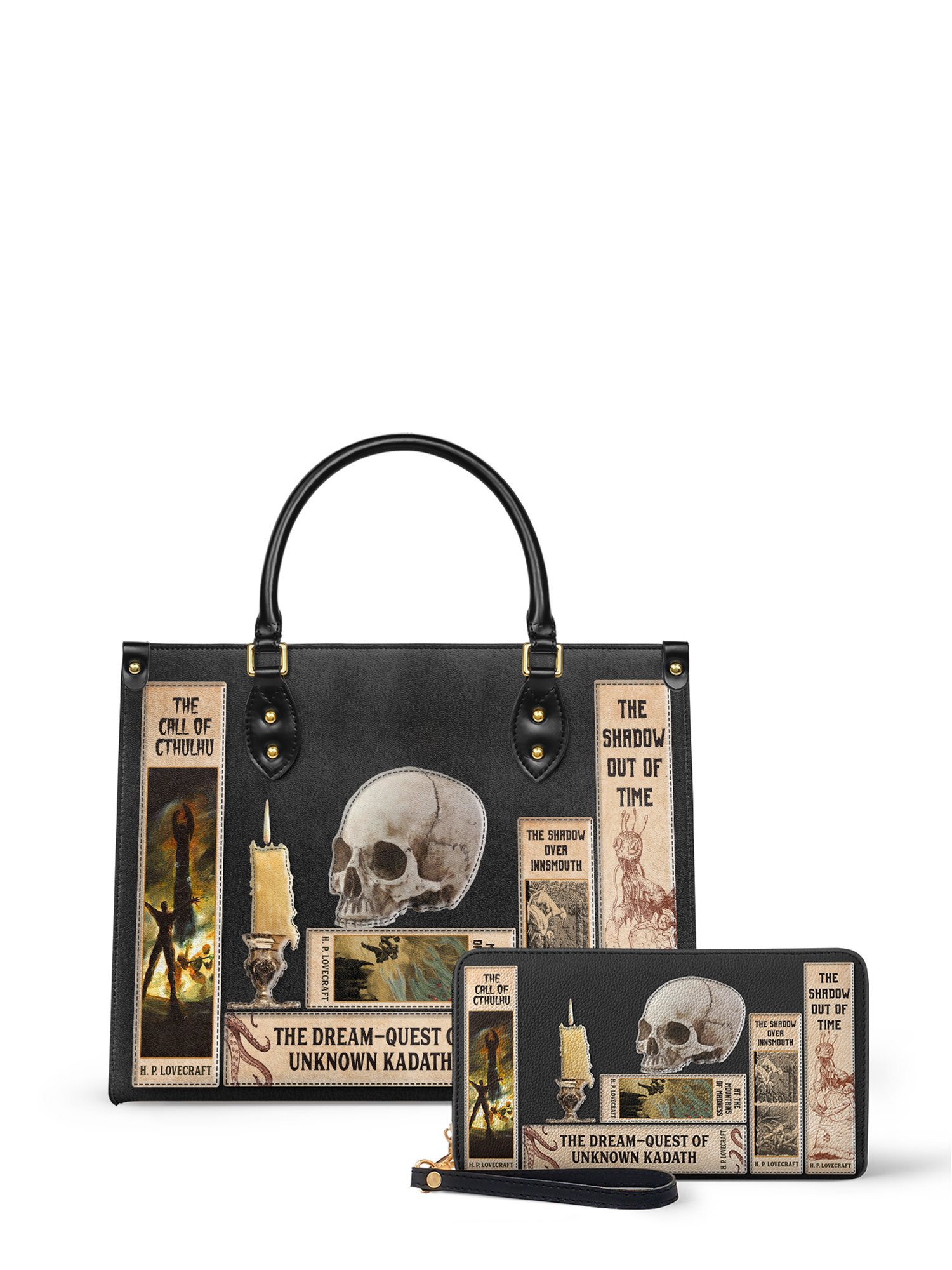 Lovecraftian Black Leather Handbag Deal