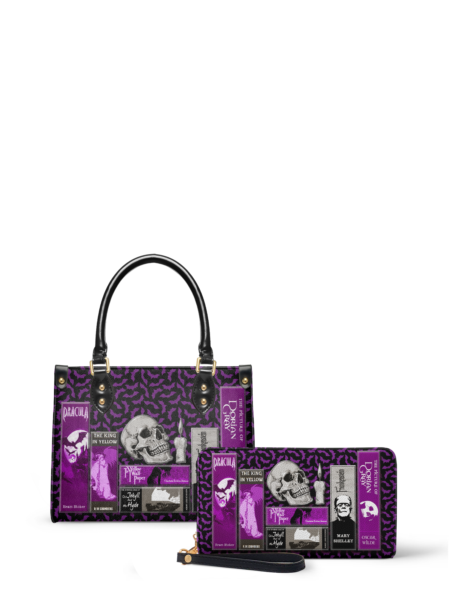 "The Codex of Gothic Tales" Violet Echo Small Leather Handbag Deal