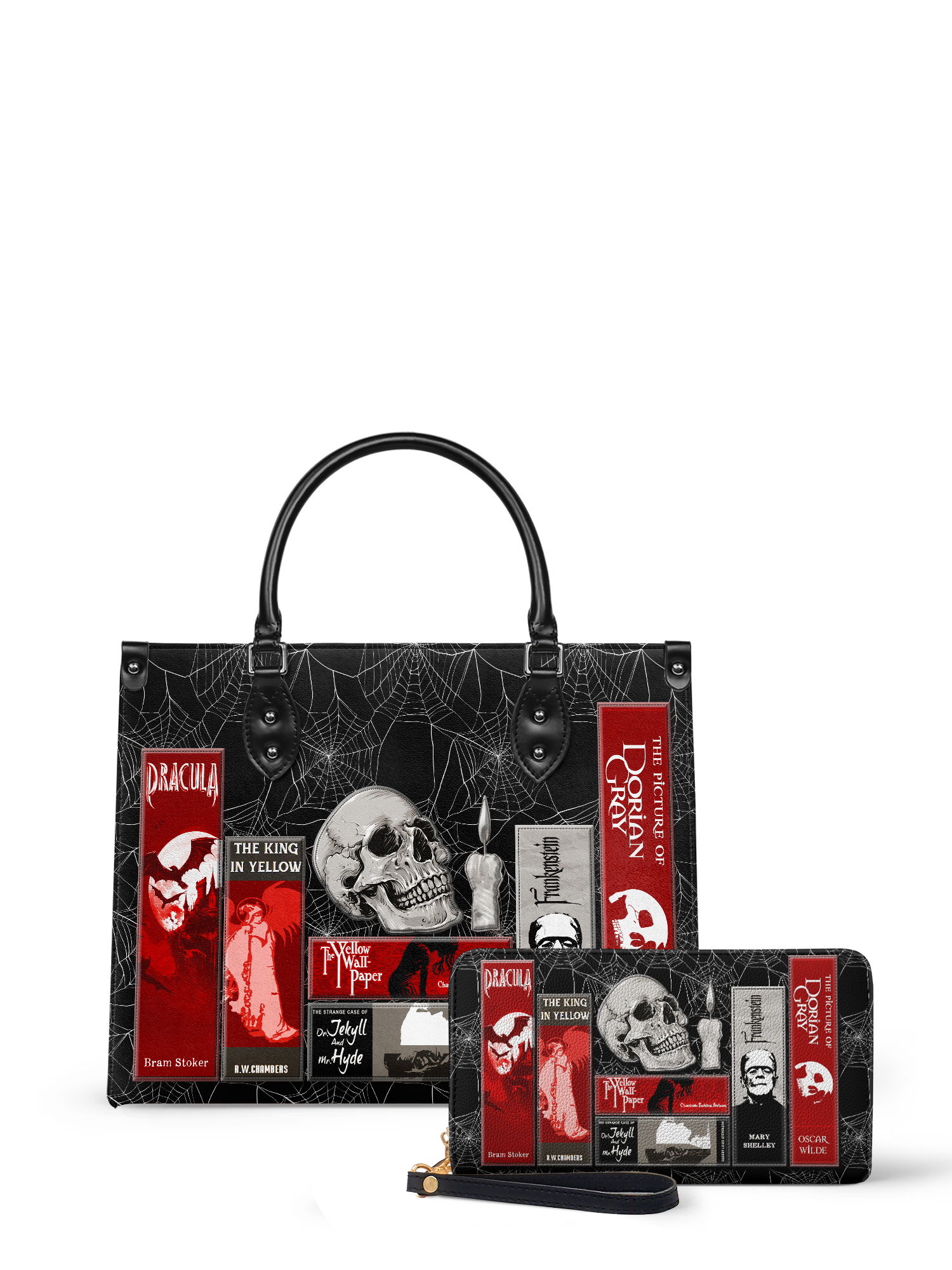 "The Codex of Gothic Tales" Black Widow’s Kiss Leather Handbag Deal