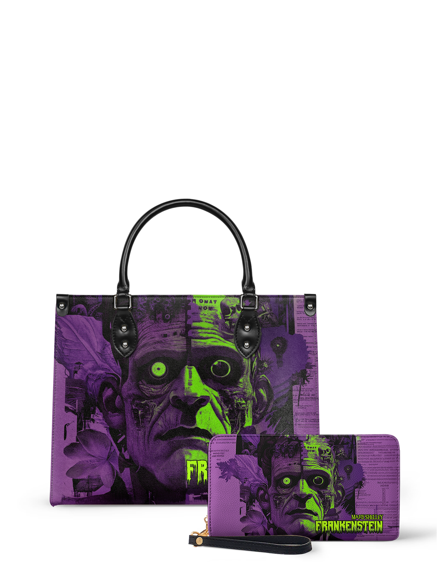 "Frankenstein" Lablight Violet Leather Handbag Deal