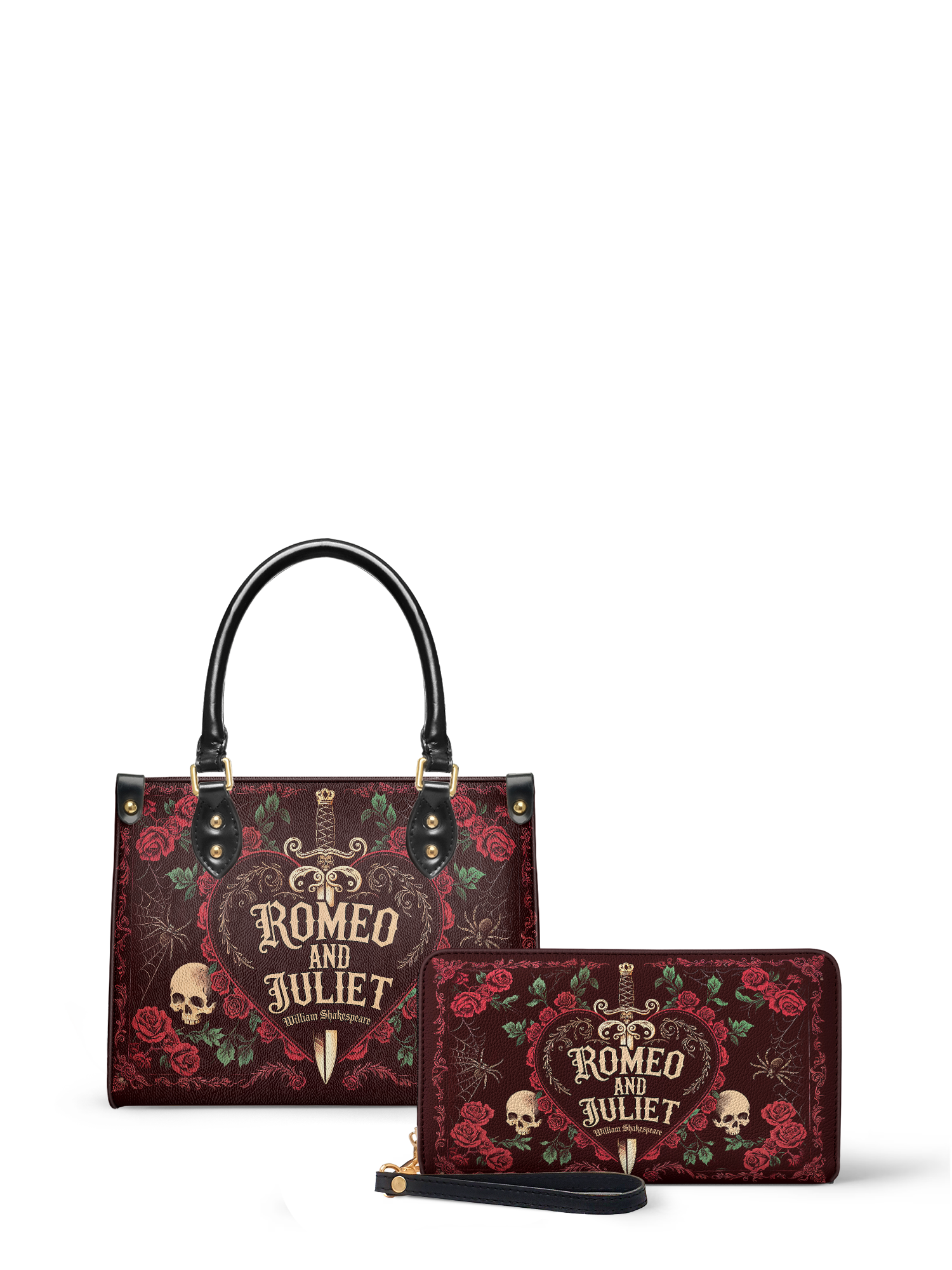 "Romeo And Juliet" Poison Rose Small Leather Handbag Deal