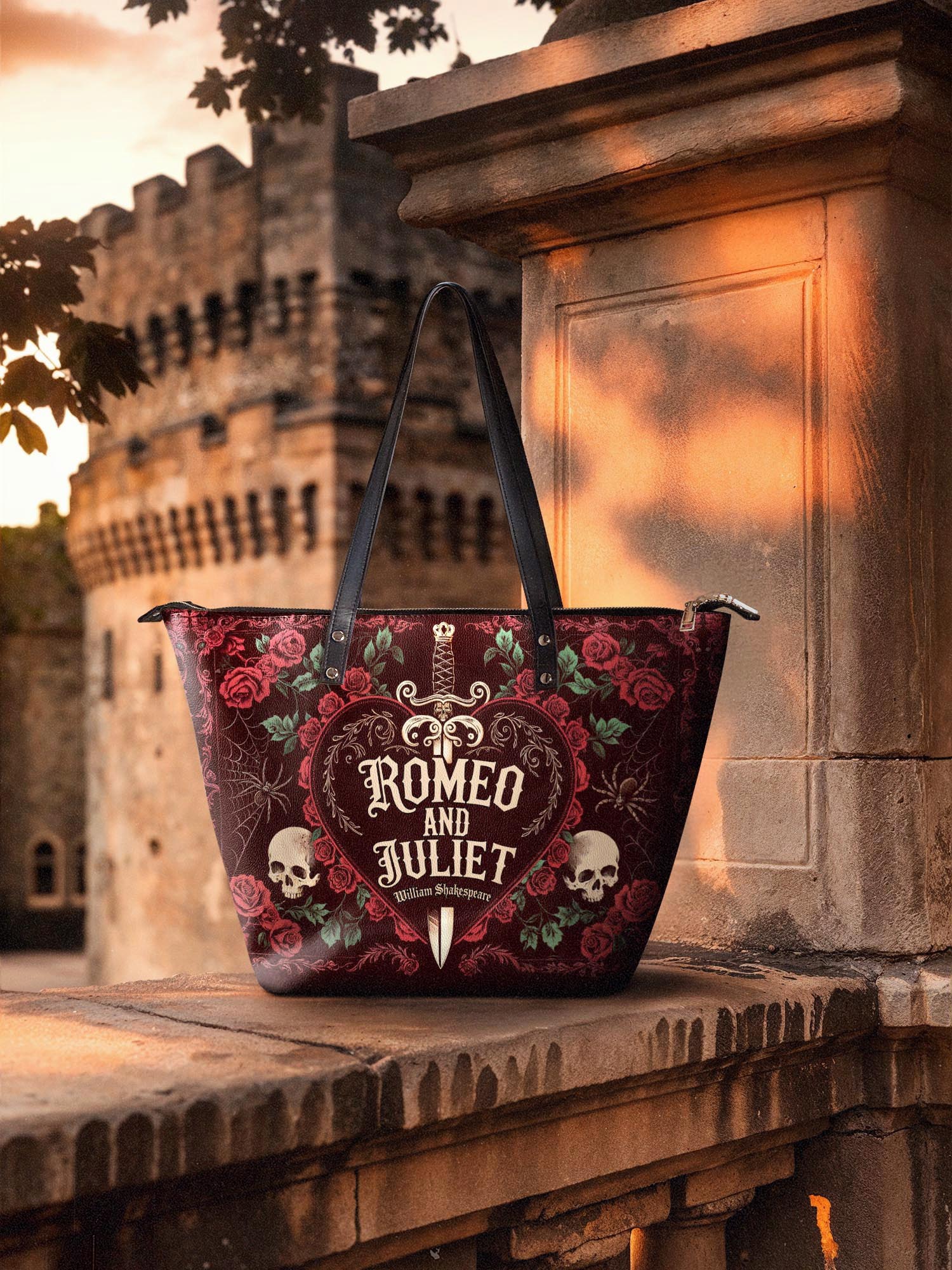 "Romeo And Juliet" Poison Rose Leather Tote Bag Deal