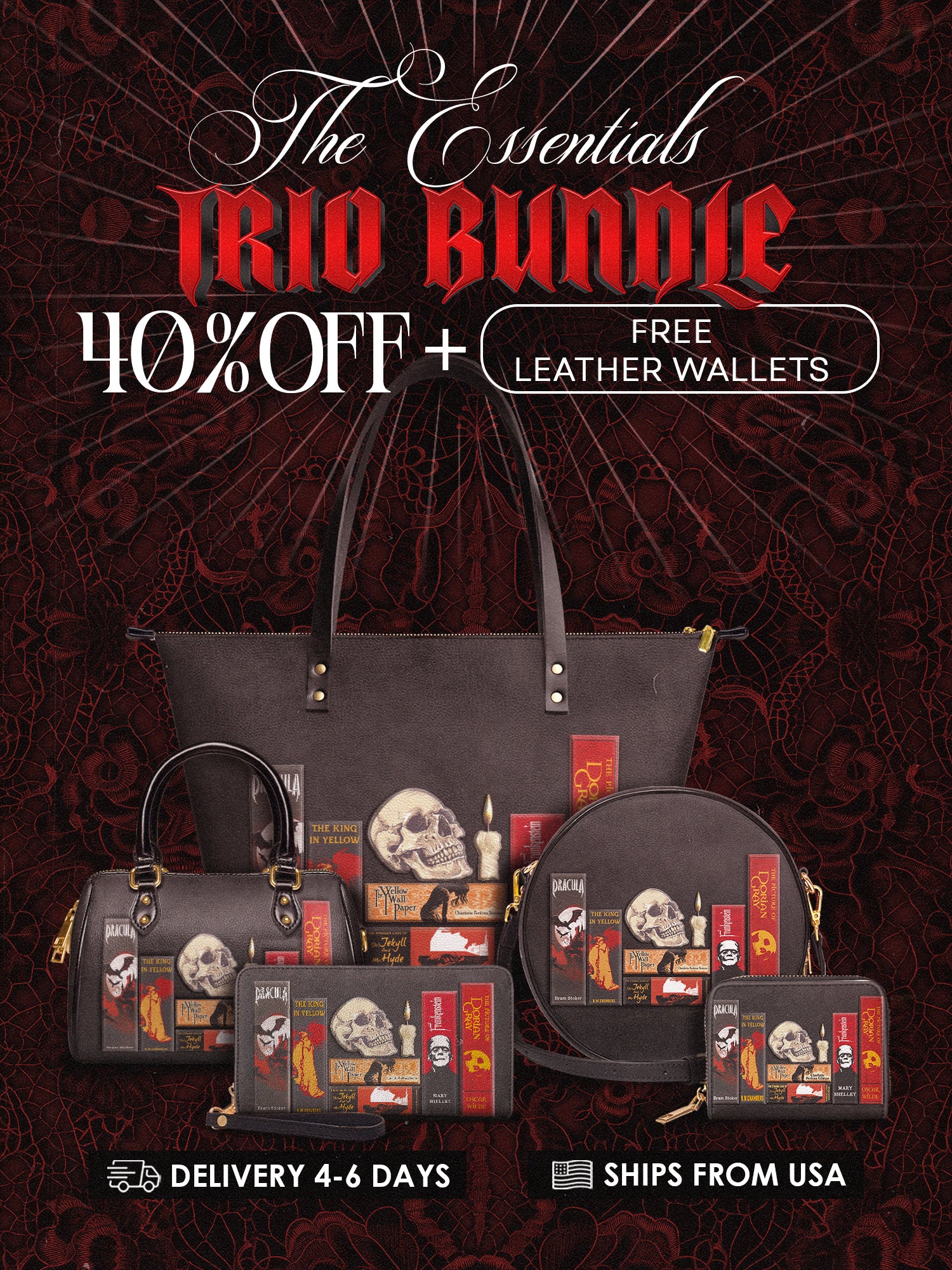 "The Codex of Gothic Tales" Deadlight Black The Essentials Trio Bundle