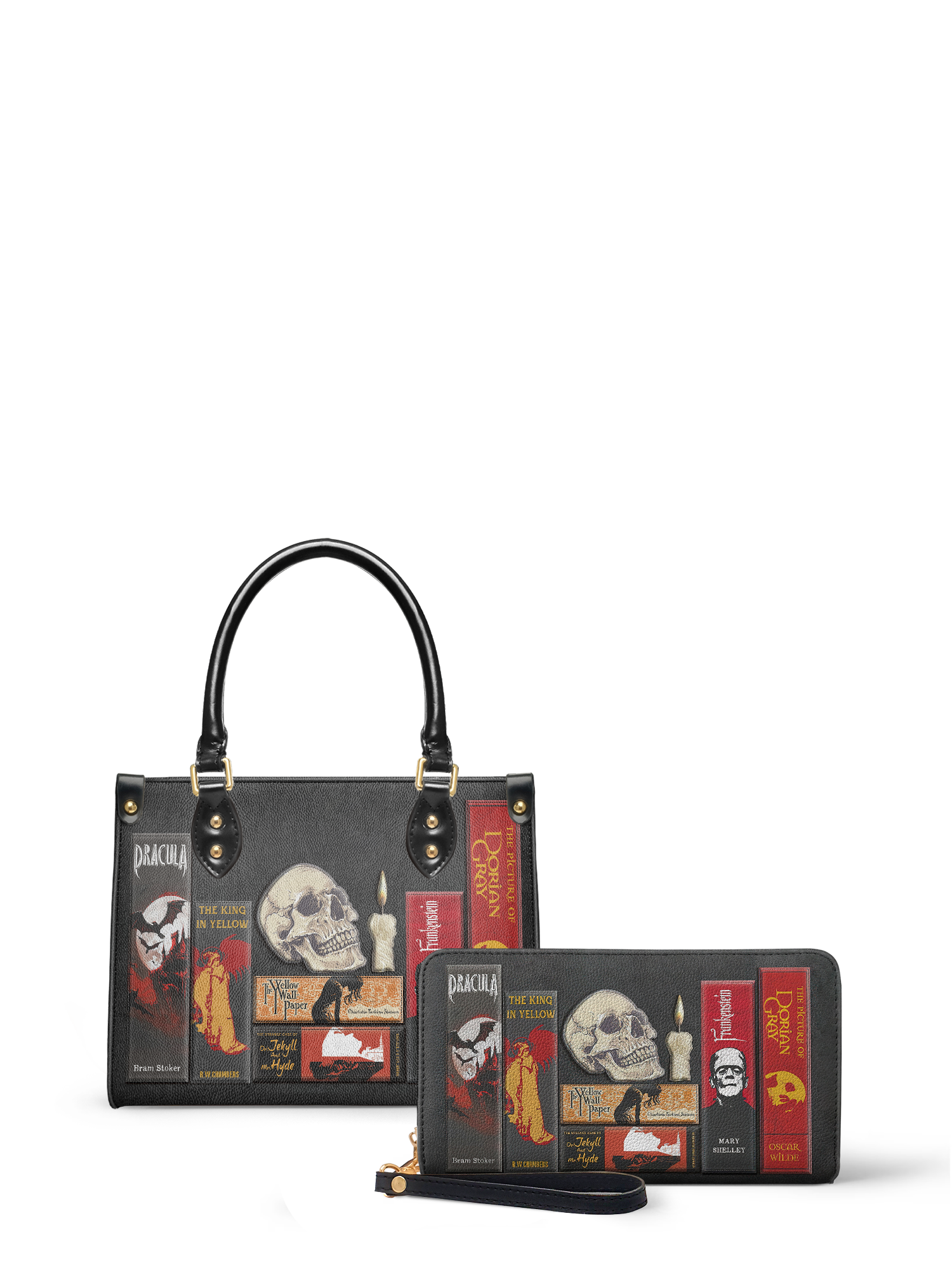 "The Codex of Gothic Tales" Deadlight Black The Signature Duo Bundle (Small Leather Handbag)