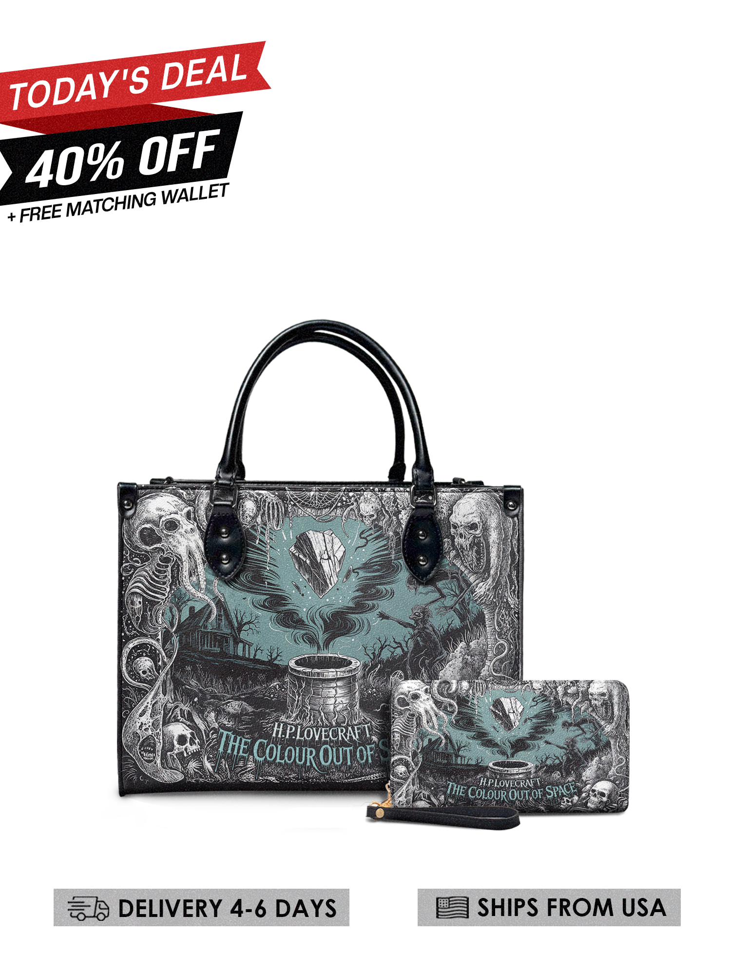 "The Colour Out Of Space" Leather Handbag Today's Deal
