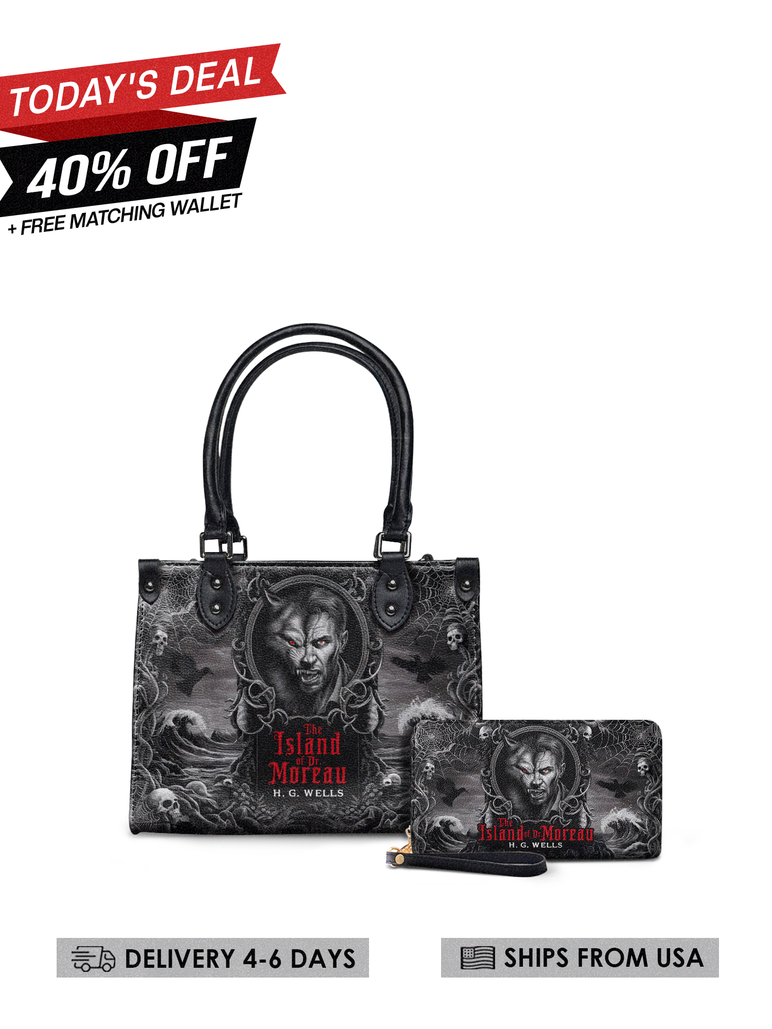 "The Island Of Dr Moreau" Small Leather Handbag Today's Deal