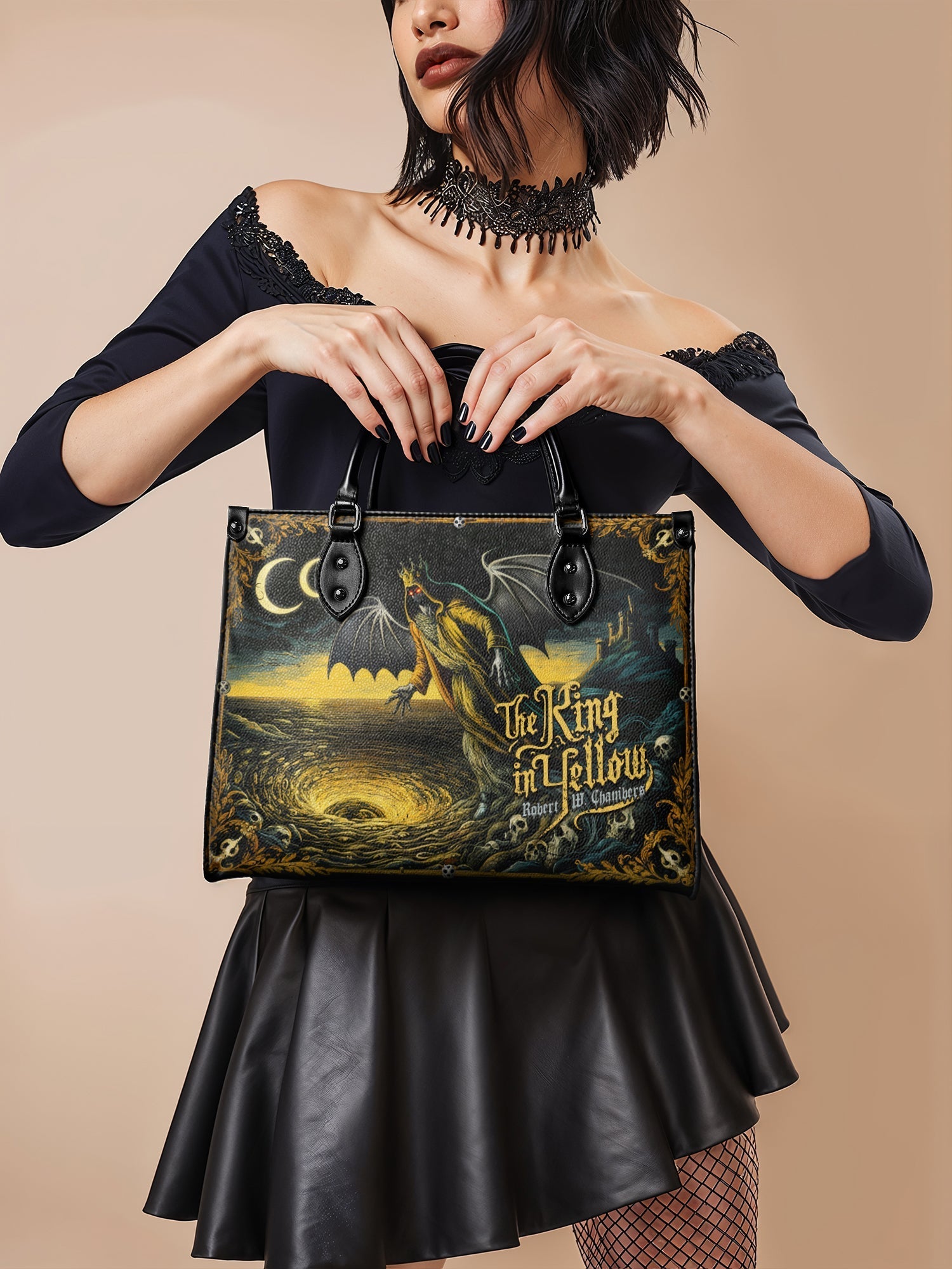 "The King In Yellow" Leather Handbag Today's Deal