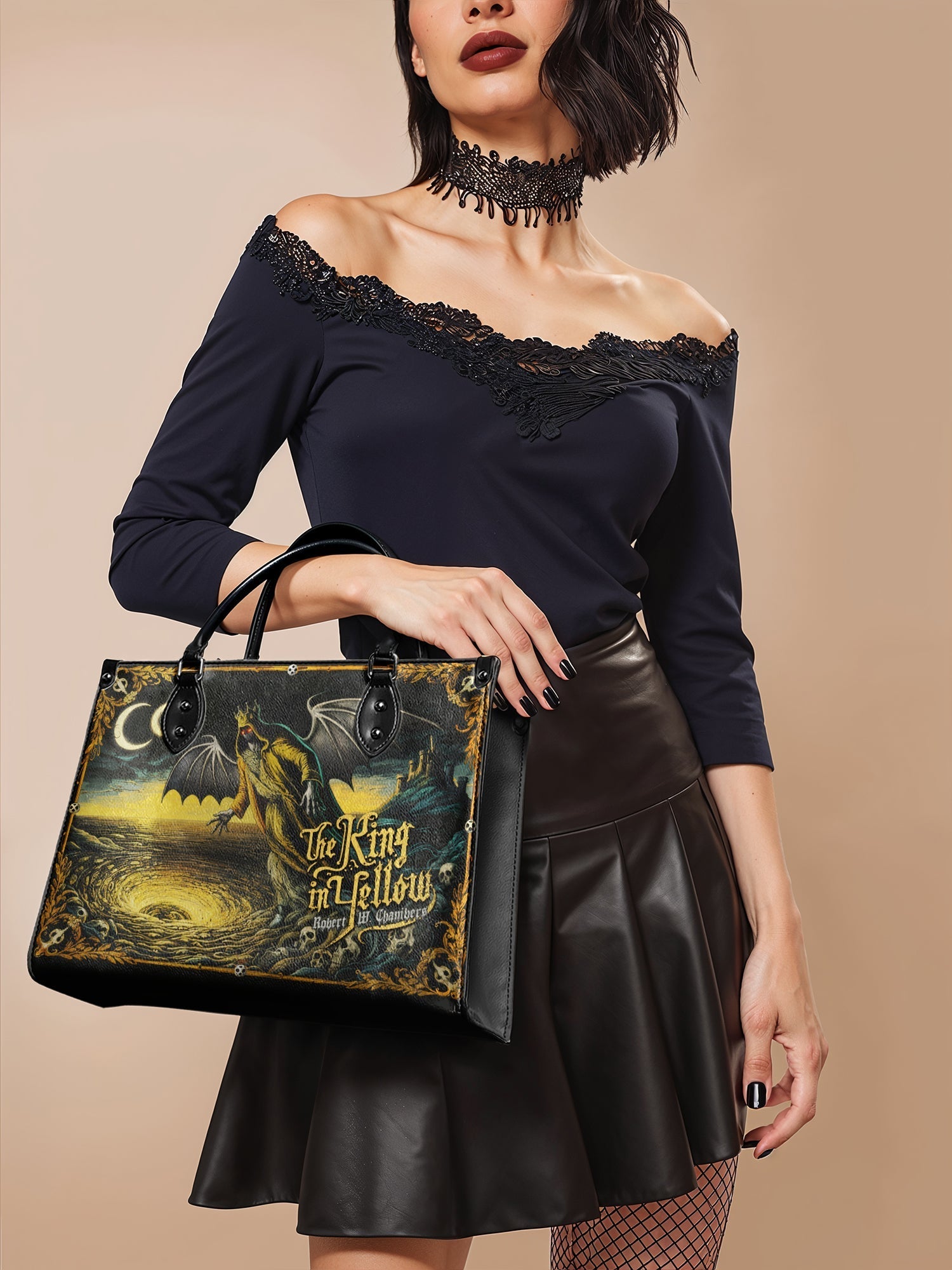 "The King In Yellow" Leather Handbag Today's Deal