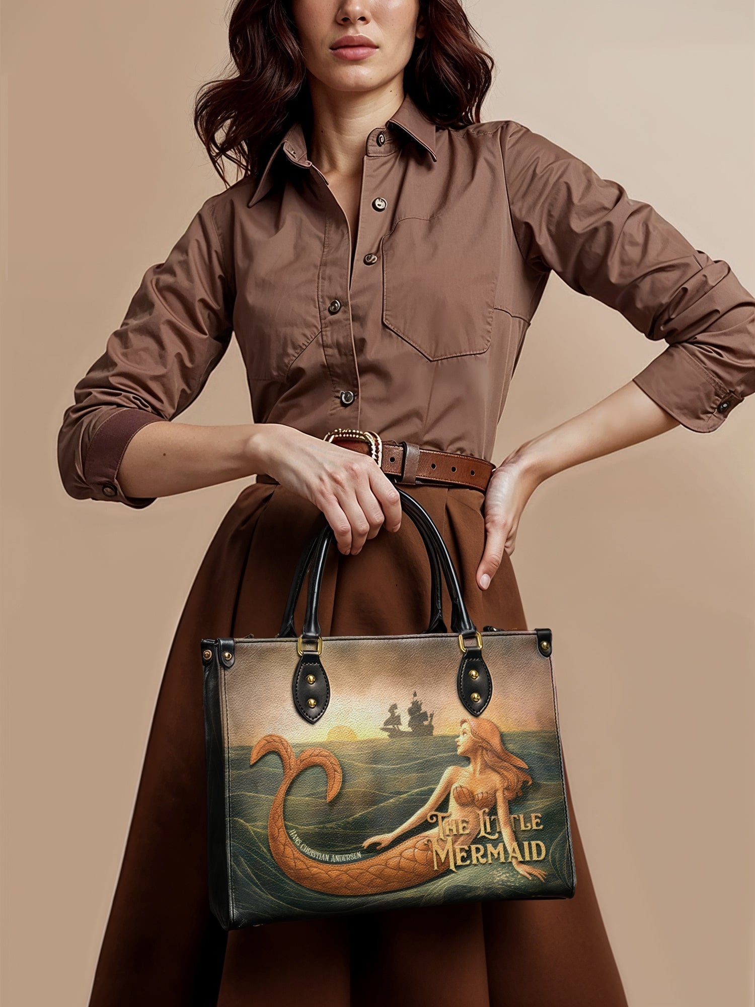 "Mermaid’s Sacrifice" Leather Handbag