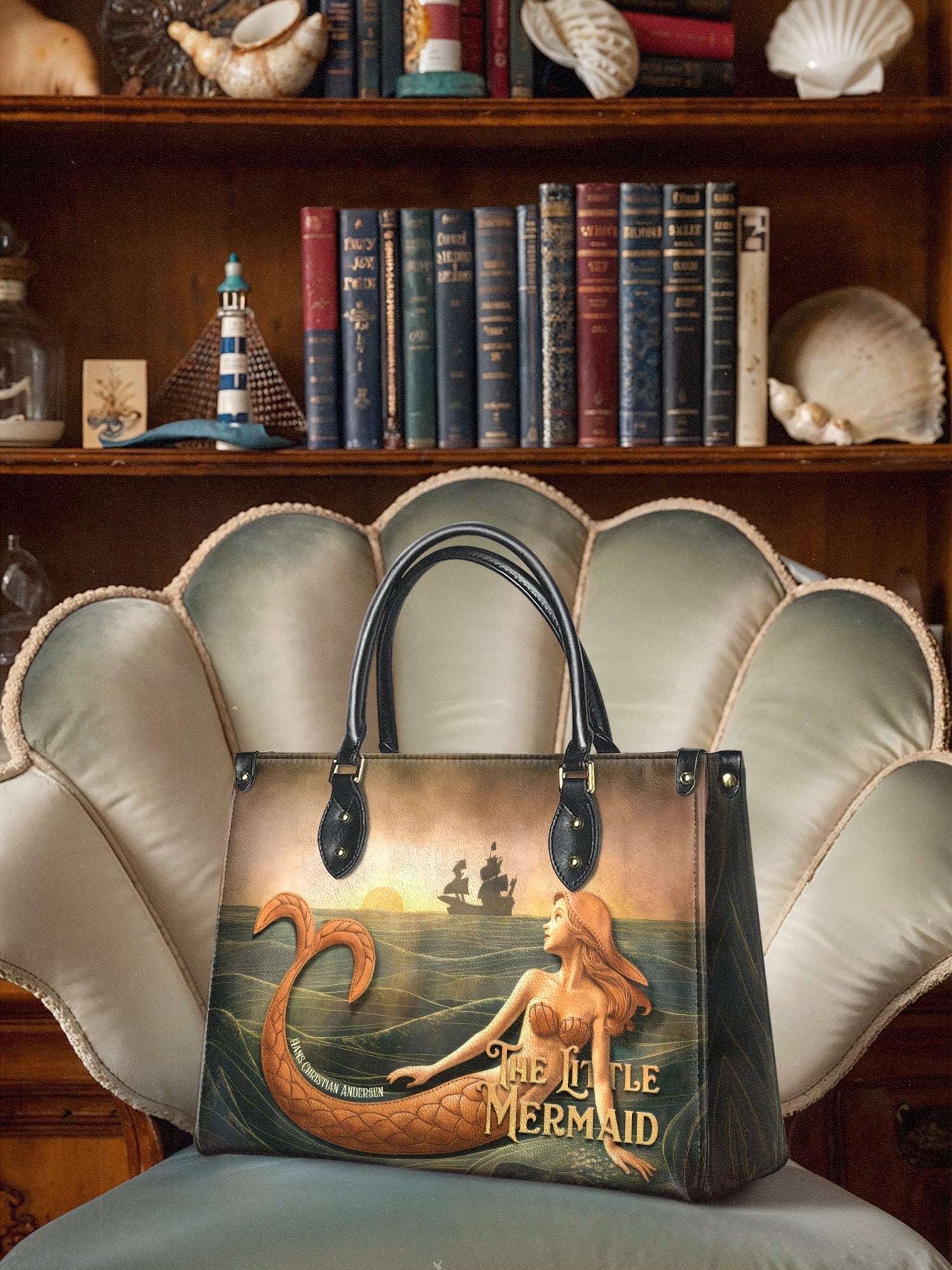 "Mermaid’s Sacrifice" Leather Handbag