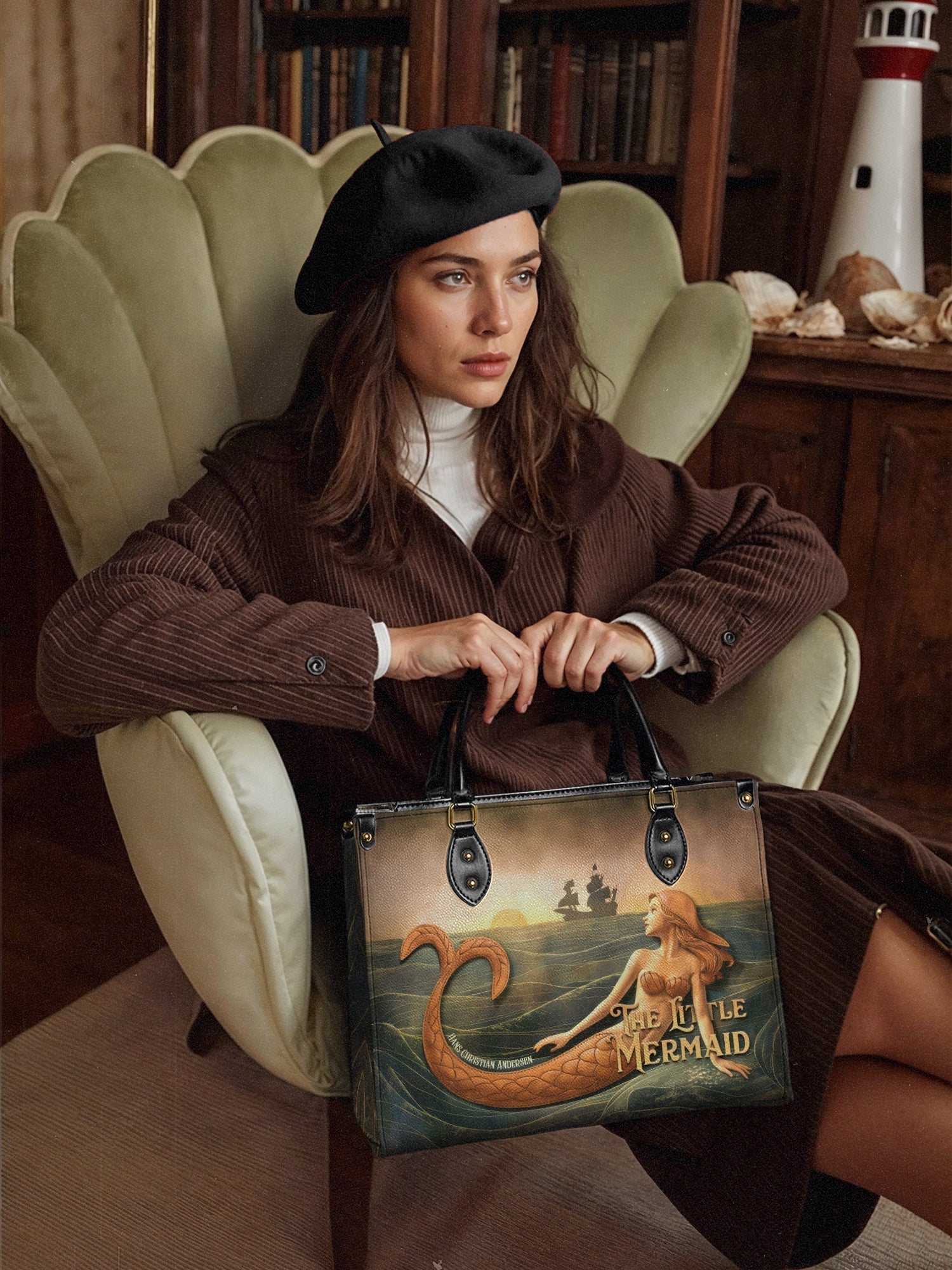"Mermaid’s Sacrifice" Leather Handbag