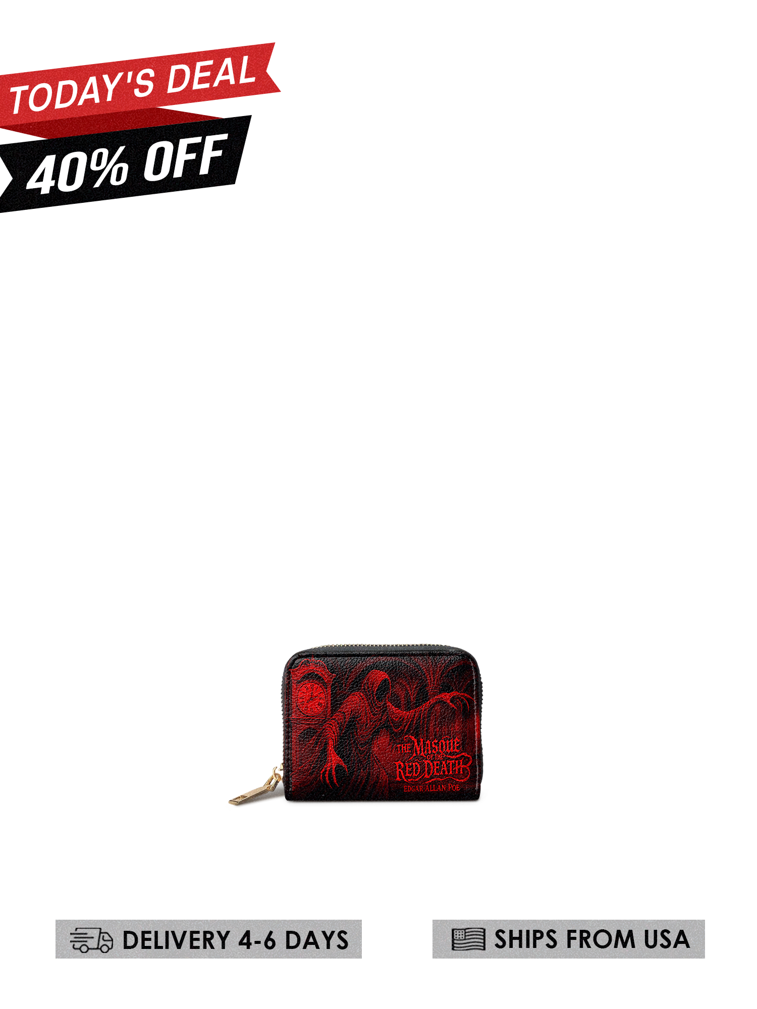 "The Masque Of The Red Death" Mini Wallet Today's Deal