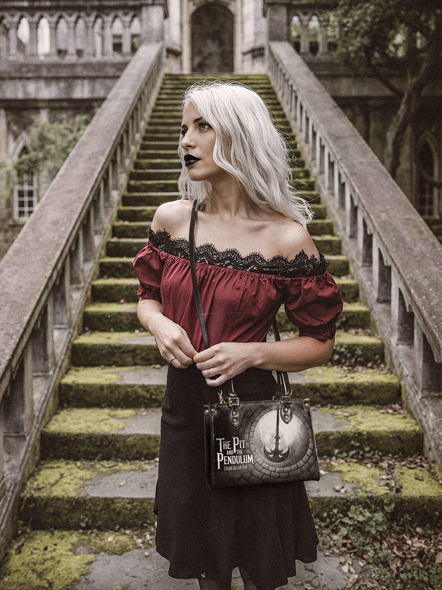 "The Pit And The Pendulum" Small Leather Handbag Today's Deal