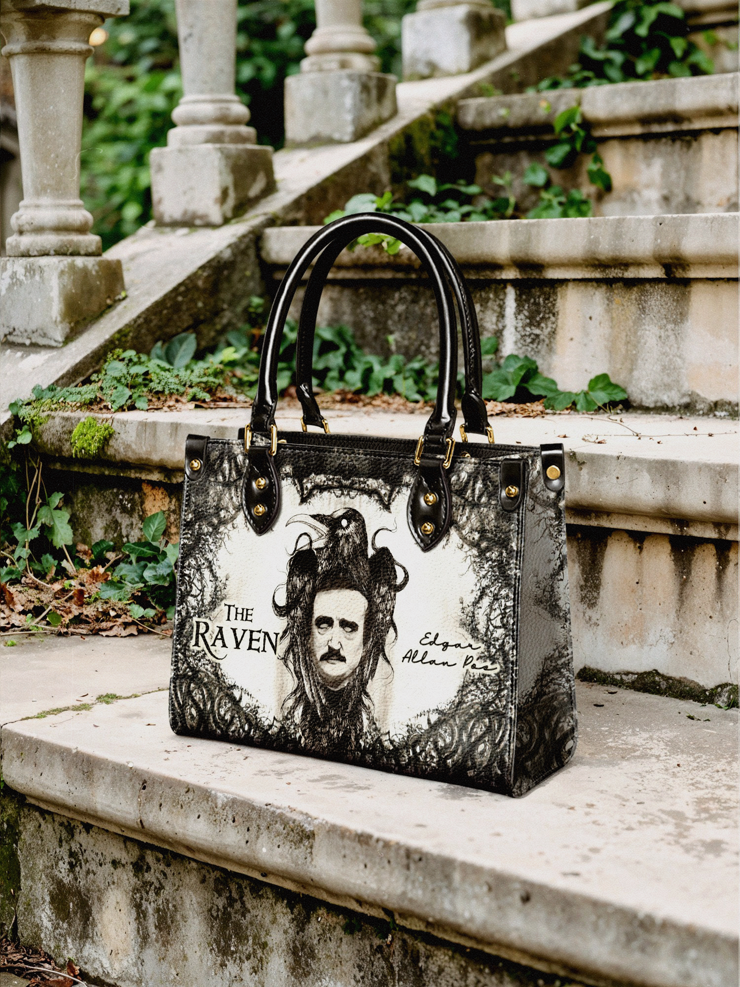 "The Raven" Small Leather Handbag