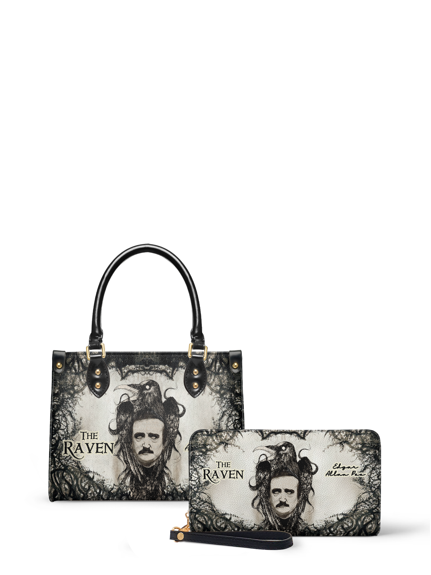 "The Raven" The Signature Trio Bundle (Small Leather Handbag)