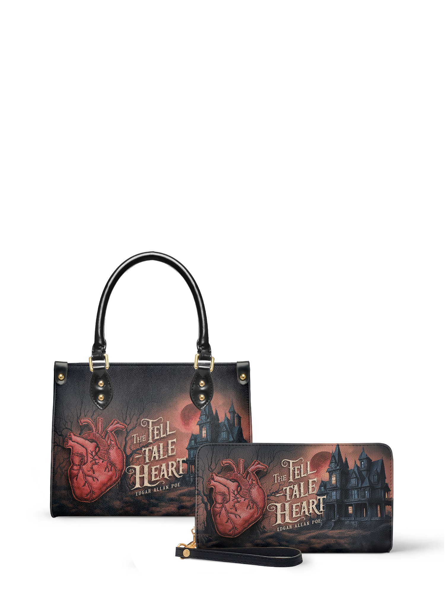 "The Tell-Tale Heart" The Signature Trio Bundle (Small Leather Handbag)